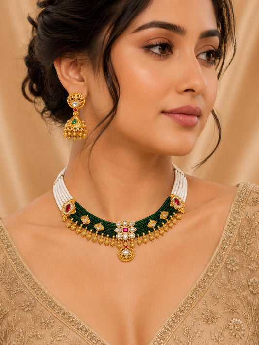 Yashasvi set with jhumka