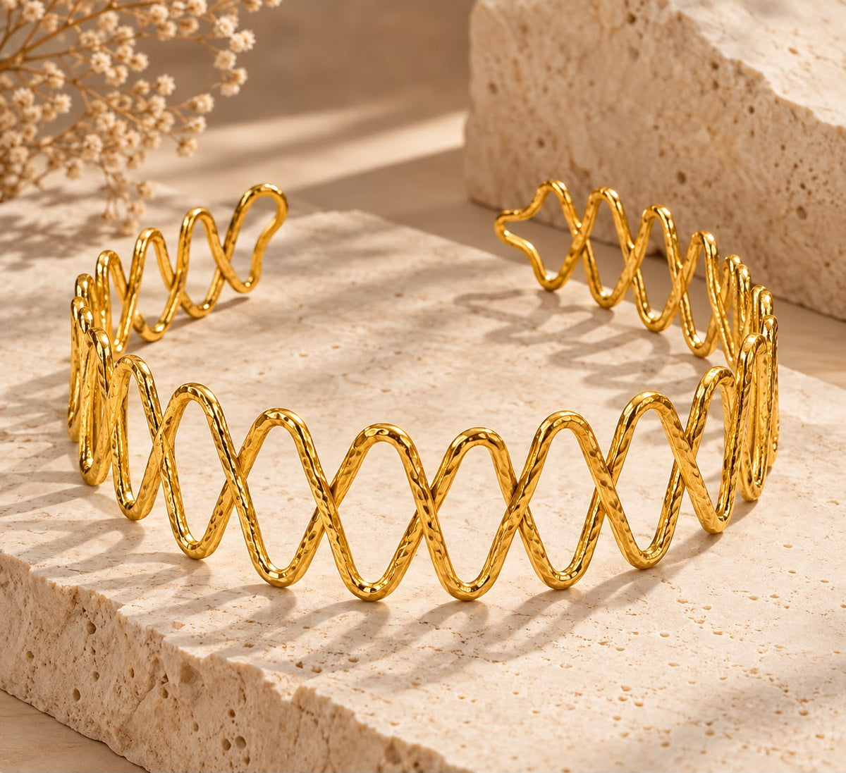 Evara Brass Choker - Adjustable