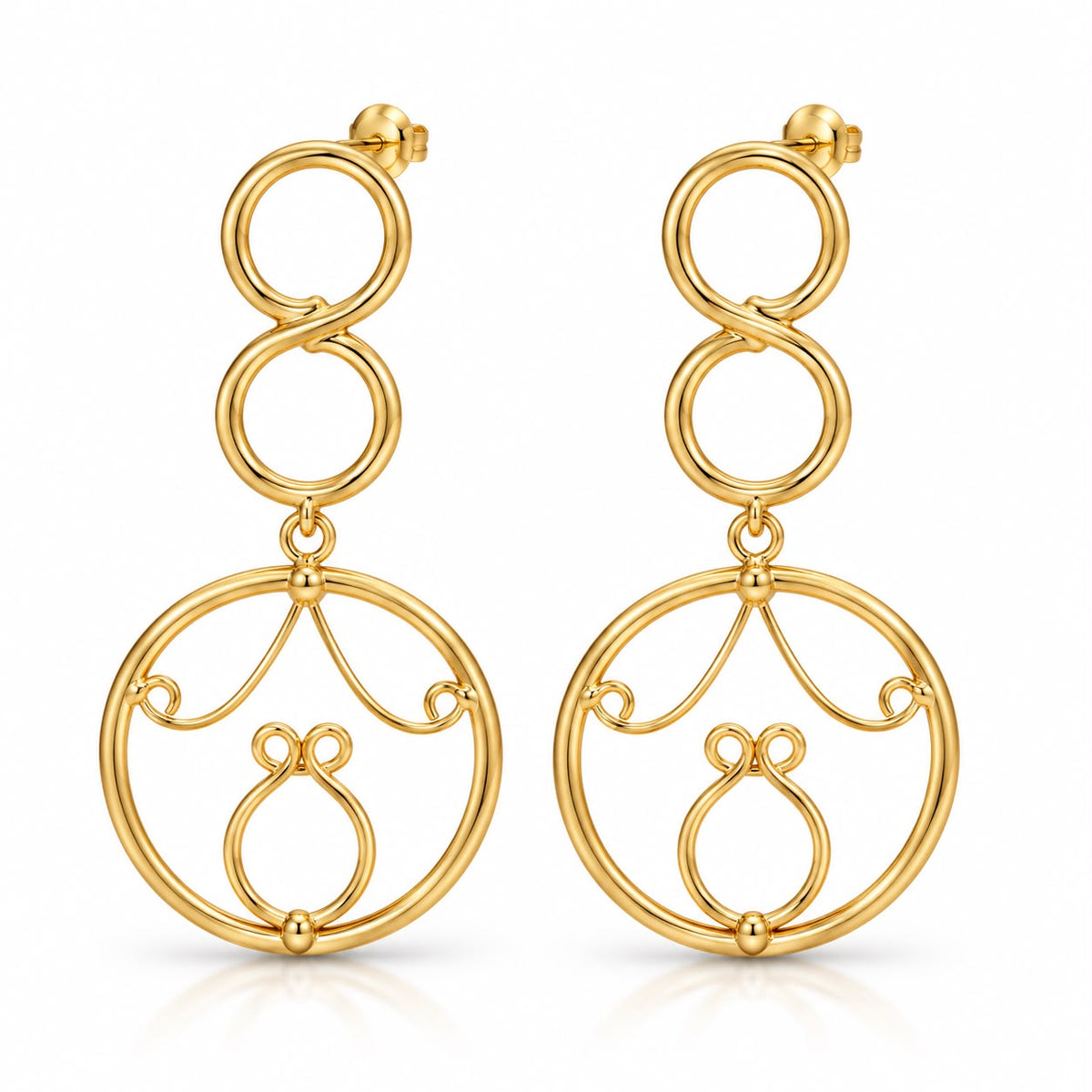 Zaraani Brass Hoops