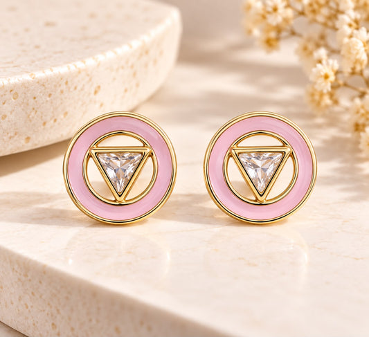 Pinktale stud earrings