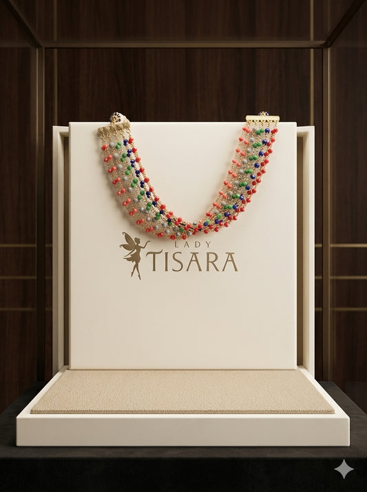 Multicolor beads Layered Necklace