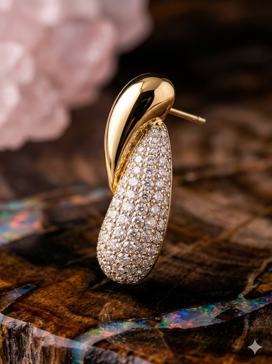 Golden mirage drops earrings