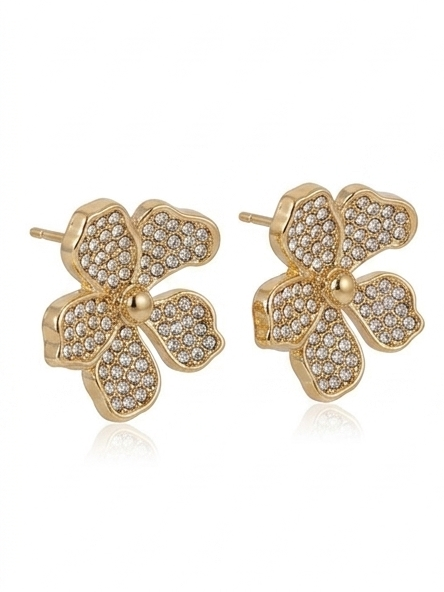 Crystal flowerstud earrings